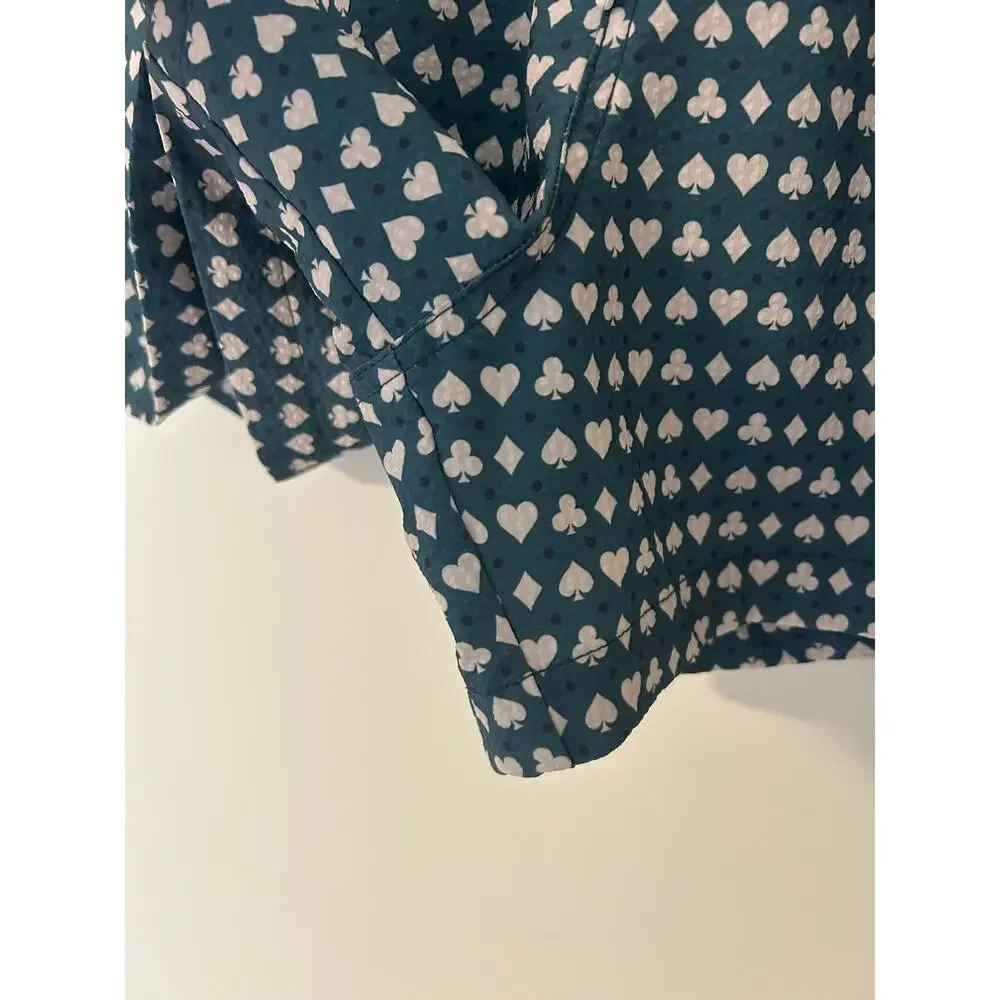 Abercrombie & Fitch Men’s Stretch Swim Short Teal Green Diamond Heart Spade EUC
